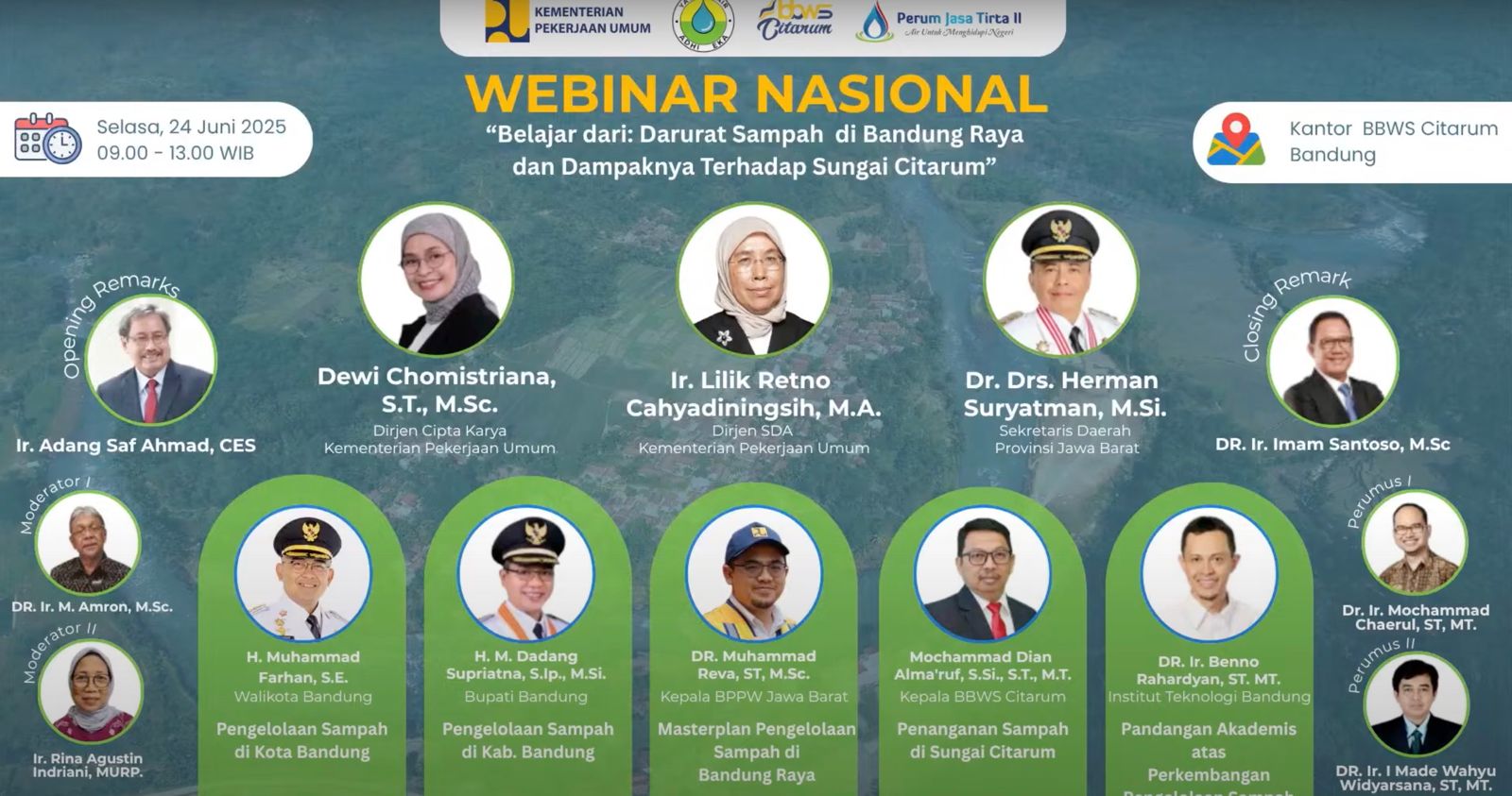 Perum Jasa Tirta II Bersama Yayasan Air Adhi Eka Membangun Kesadaran Menjaga Sungai Lewat Webinar Nasional