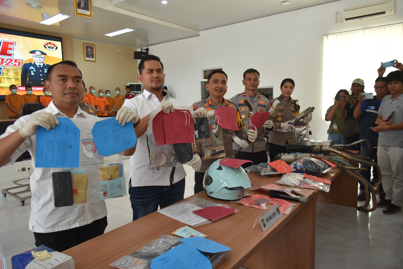 Polres Lebak Rilis Capaian Kinerja 2025, 576 Knalpot Brong Disita