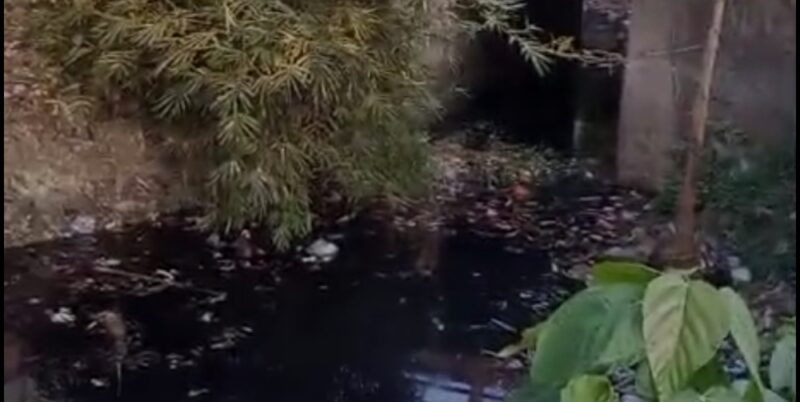 Sungai Cikatapis Berubah Jadi ‘Kubangan Sampah’, Air Hitam dan Bau Menyengat Bikin Warga Geram
