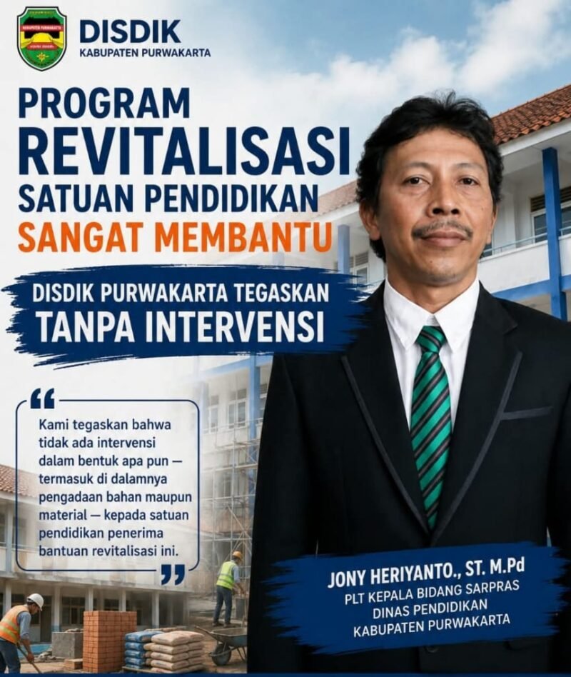 Disdik Purwakarta Bantah Pengkondisian Revitalisasi Sekolah, Pengawasan Diserahkan kepada P2SP