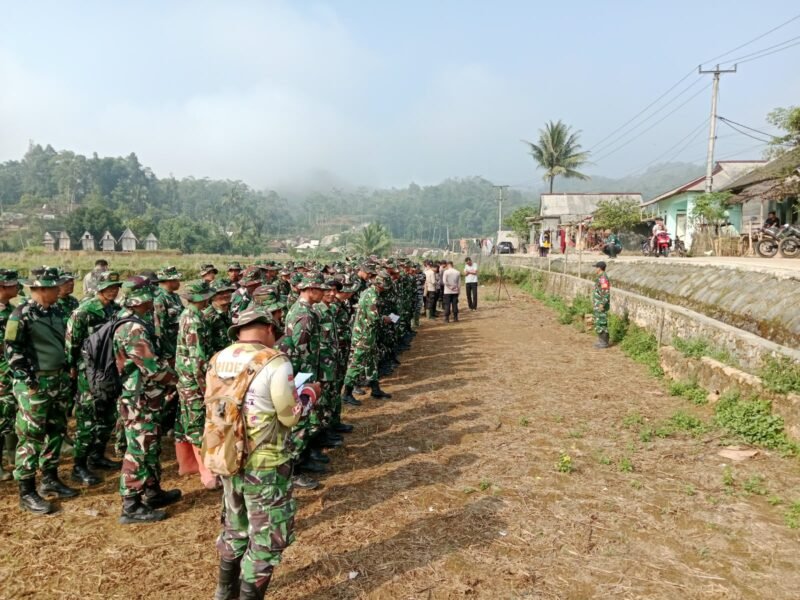Hari ke-7 TMMD ke-130 Kodim 0603/Lebak, TNI-Polri Matangkan Pembagian Tugas di Citorek Barat